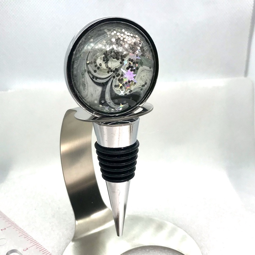 Wine bottle stopper handmade glass dome 36